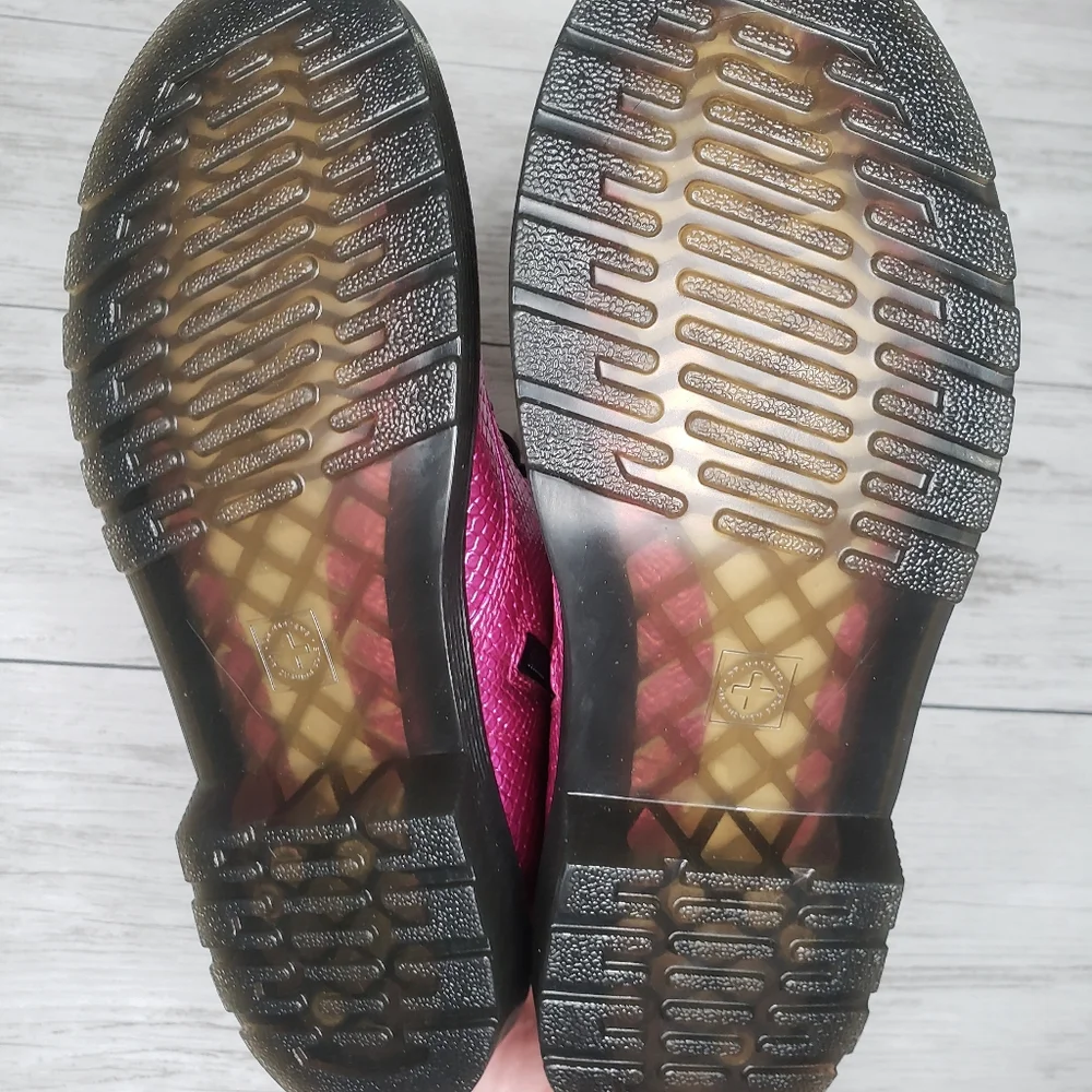 Doc Martens Reptile Emboss Pink Combat Boots Dr. Marten 1460 Size 6 Textured - Picture 10 of 10